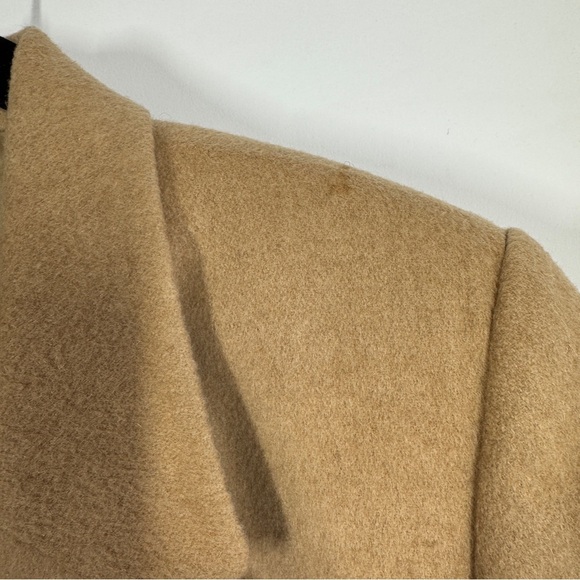Vintage Talbots Camel Hair Blazer Tan Size 10 Made in Italy Classic Wool Coat - Picture 3 of 14